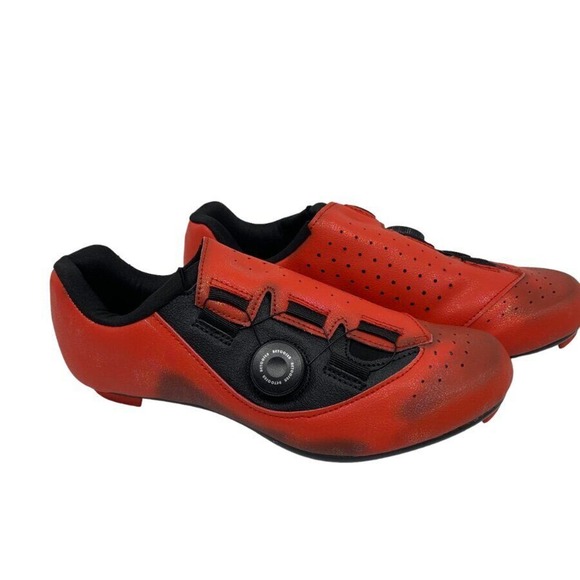 DWZRG Betoosen Mens Road Cycling Shoes Indoor/Outdoor Red/Bla Iridescent 5 1/2 M - Picture 5 of 8